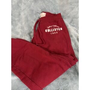 Hollister California Sweatpants size  S  Red Loungewear Drawstring Comfy Y2K